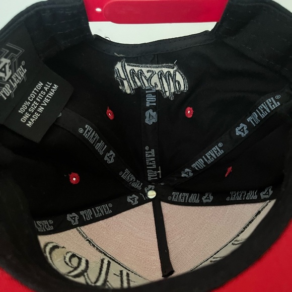 Hustle Embroidered Ball Cap by Top Level 100% Cotton One Size Snap Back - Picture 7 of 8